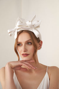 SISSI bow-embellished bridal headband