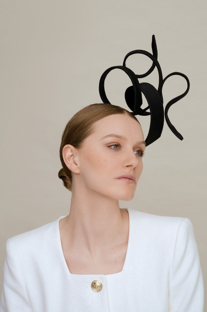 Filipa Cardoso Millinery black headdress