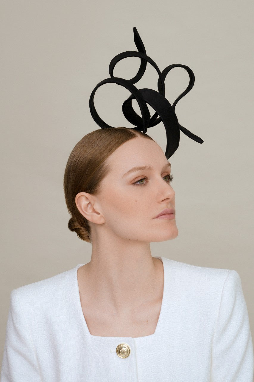 Filipa Cardoso Millinery black statement headdress