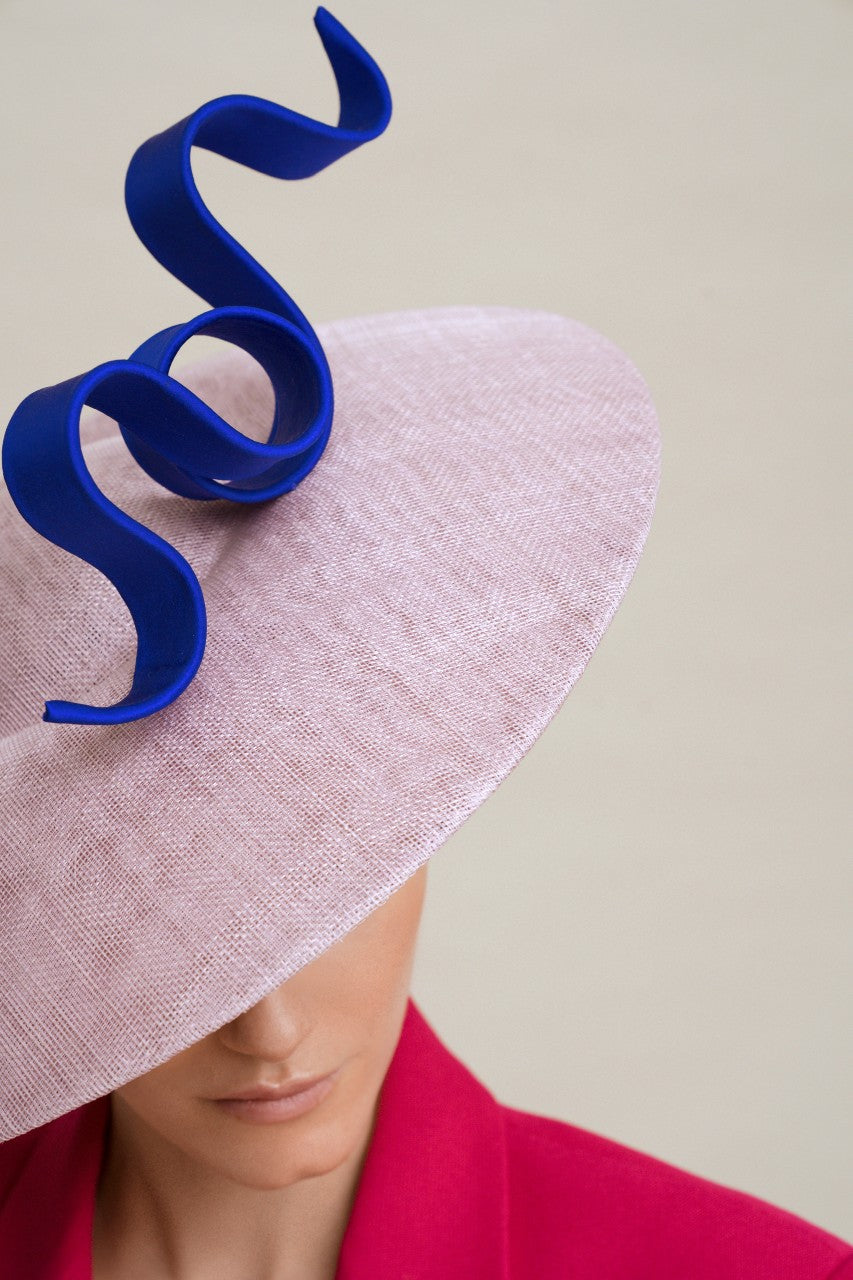 Filipa Cardoso Millinery lilac saucer hat  