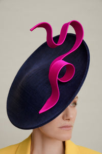 Filipa Cardoso Millinery navy saucer hat 2