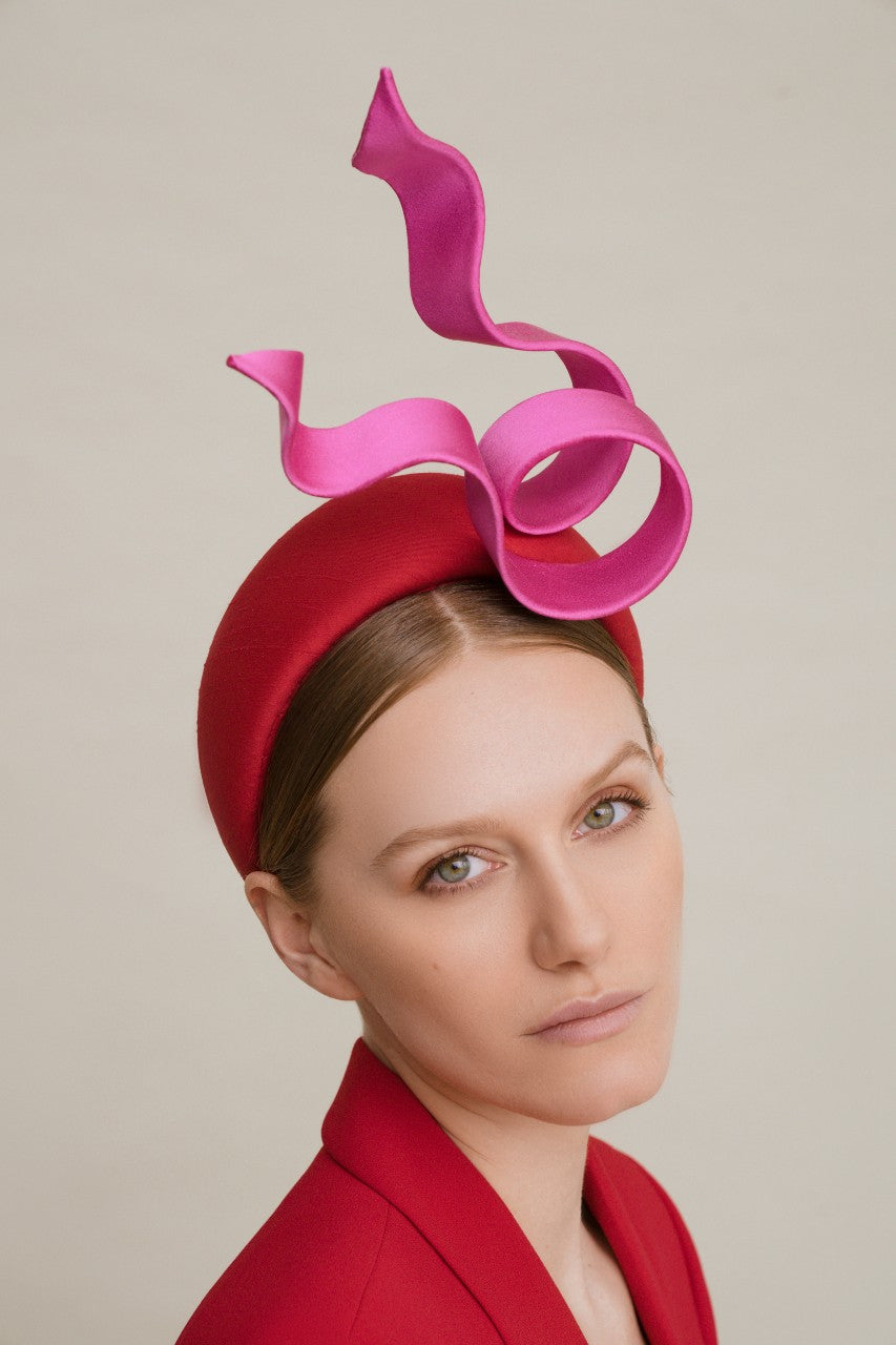 Filipa Cardoso Millinery red oversized headband 